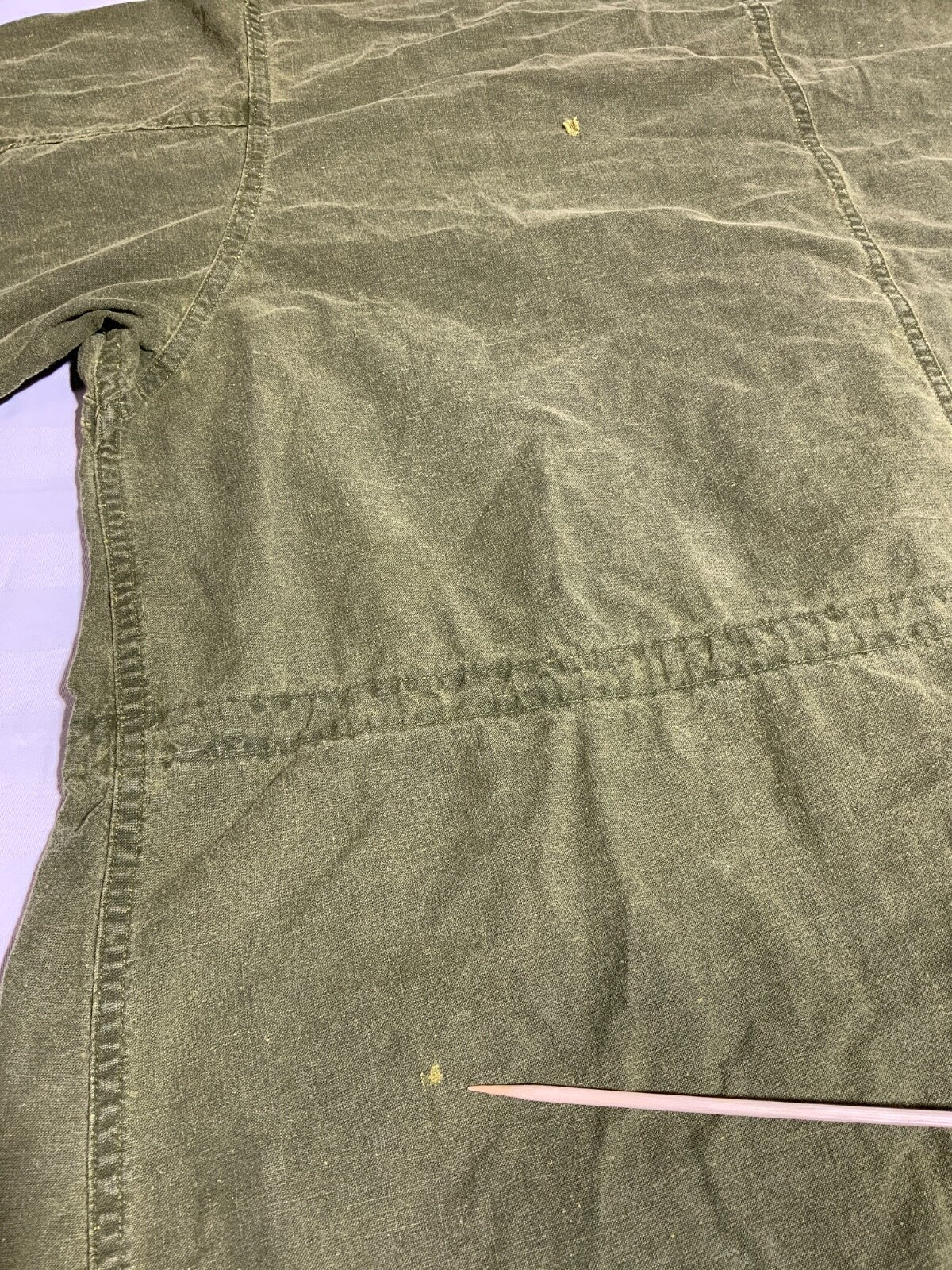 Vintage Us Military Gas Protective Jacket Size 3XL Green Vietnam Era 60s