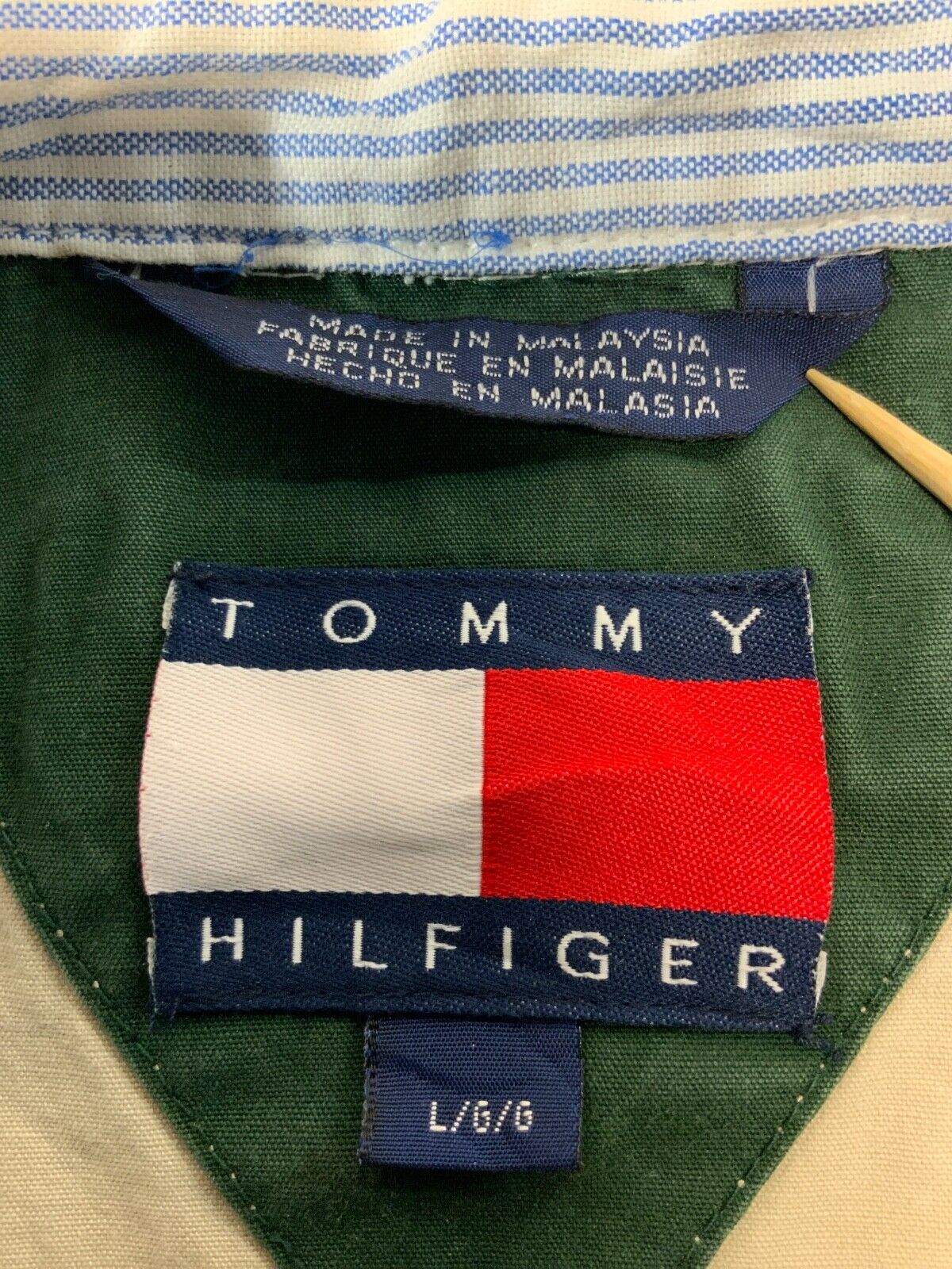 Vintage Tommy Hilfiger Harrington Jacket Large Beige Full Zip 90s