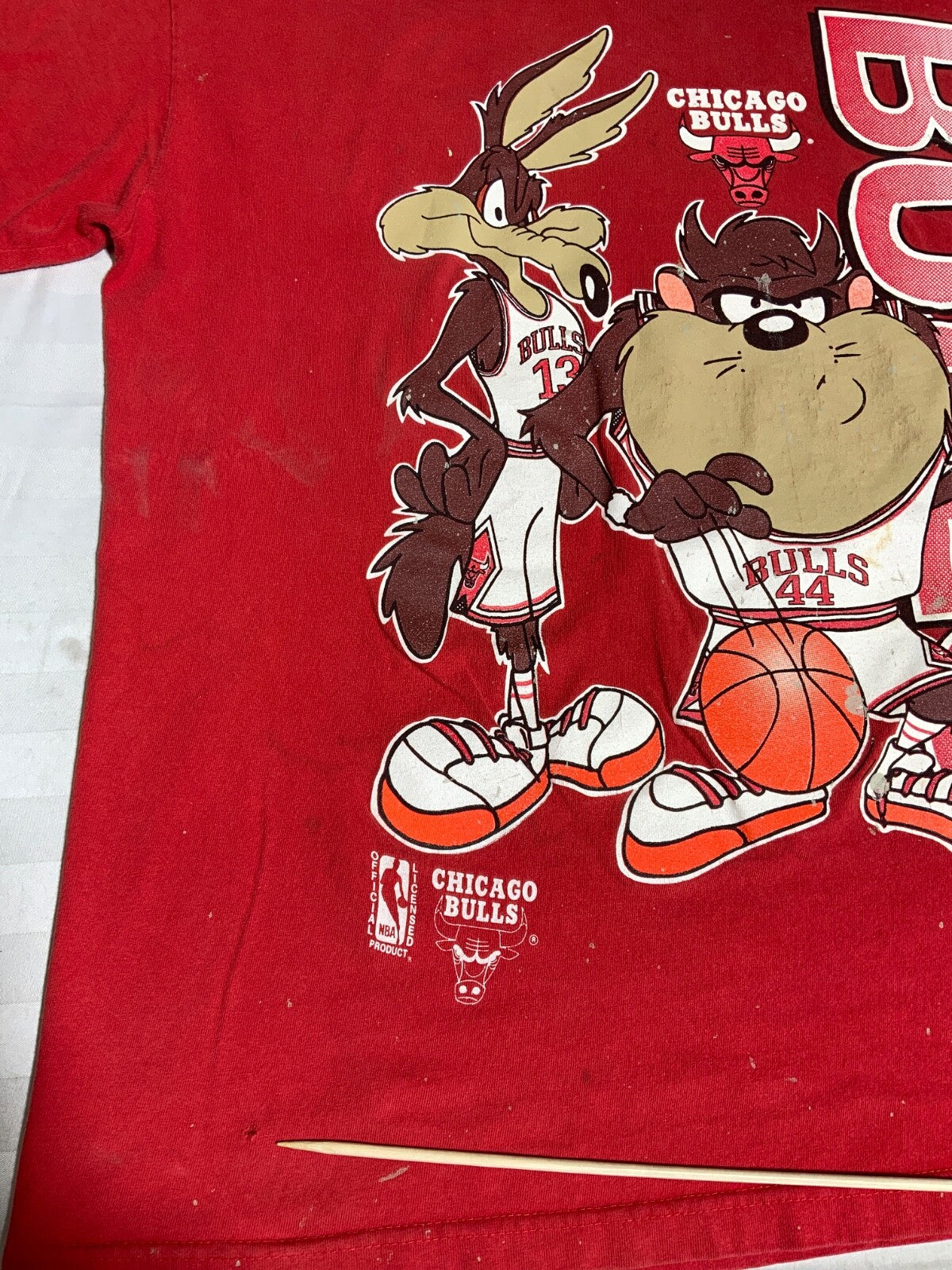 Vintage Chicago Bulls Looney Tunes T-shirt 2XL Nba 1994 Taz Wile E Coyote 1990s