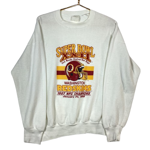 Vintage Washington Redskins Super Bowl Champions Sweatshirt Size XL White Nfl