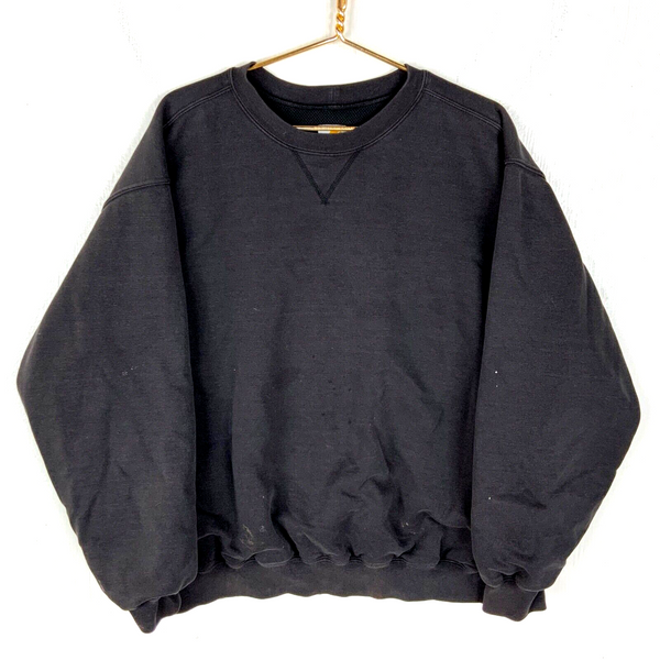 Vintage Carhartt Active Lined Sweatshirt Crewneck Jacket 2XL Black Workwear