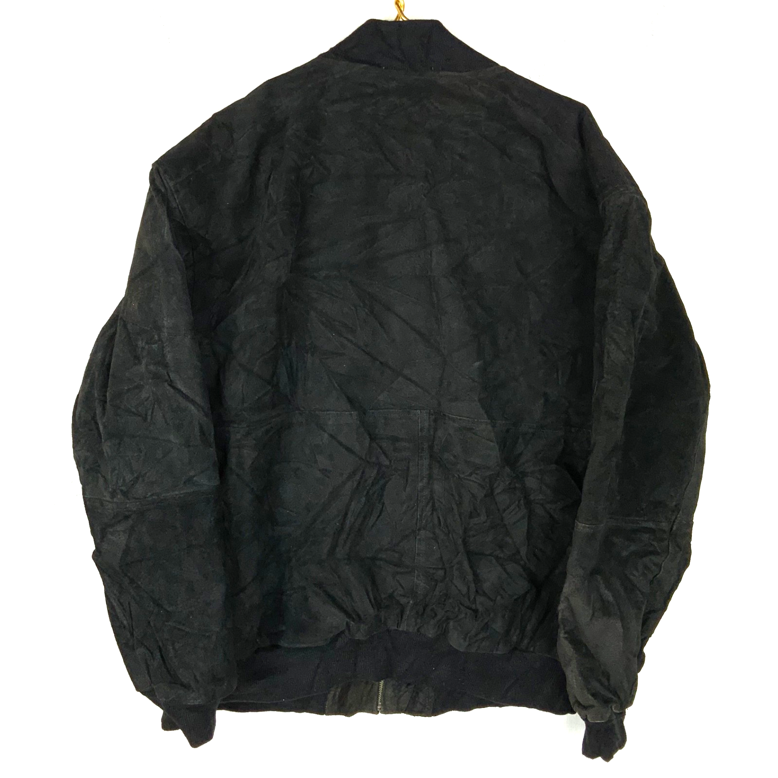 Vintage Jeff Hamilton Racing Collection Suede Leather Jacket Large Full Zip