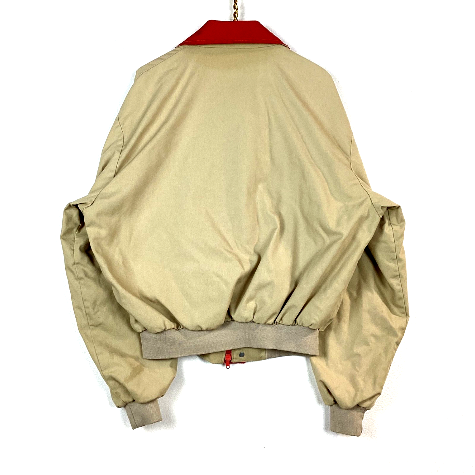 Vintage Miller HighLife Racing Bomber Jacket Size XL Beige Full Zip Windbreaker