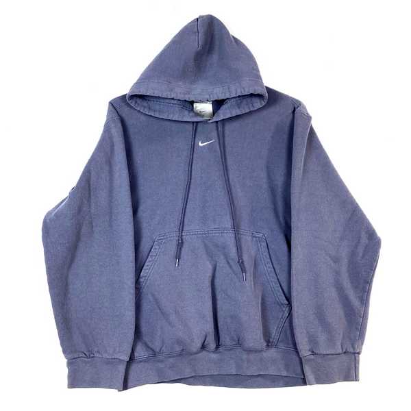 Vintage Nike Center Swoosh Sweatshirt Hoodie Size Small Gray Y2K 90s