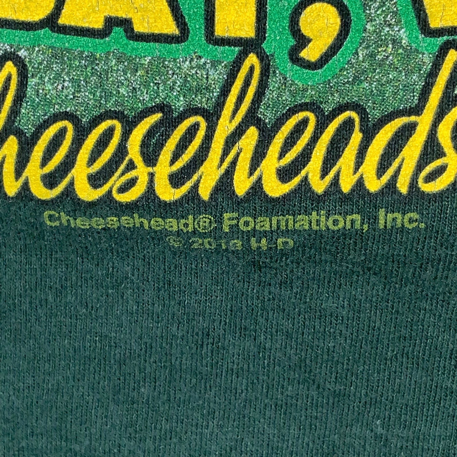 Harley Davidson T-Shirt XL Cheeseheads Green Bay Wisconsin Double Sided