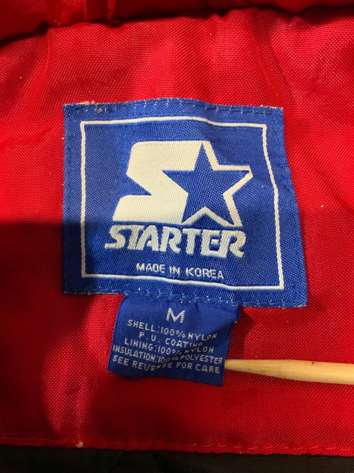 Vintage Indiana Hoosiers Starter Puffer Jacket Medium Red Ncaa Full Zip