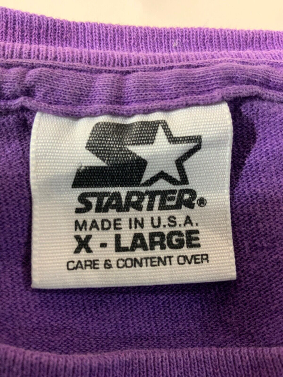 Vintage Cris Carter Minnesota Vikings T-shirt Starter Extra Large Purple Nfl 90s