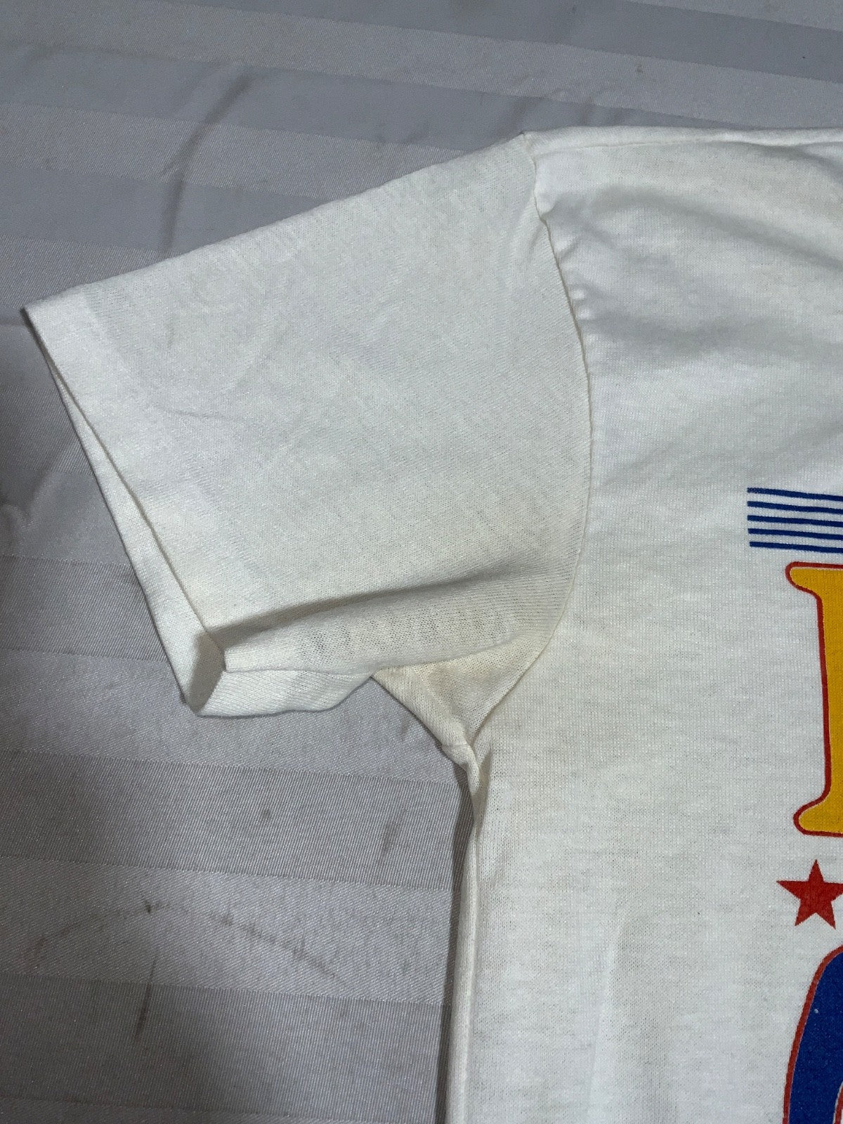 Vintage Detroit Pistons T-shirt Medium White Single Stitch 1989 Nba Champs 80s