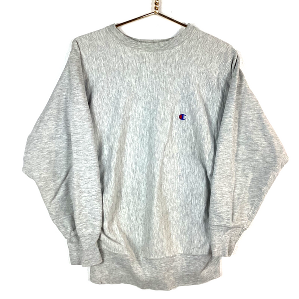Vintage Champion Reverse Weave Warm Up Sweatshirt Crewneck Large Grey 80s