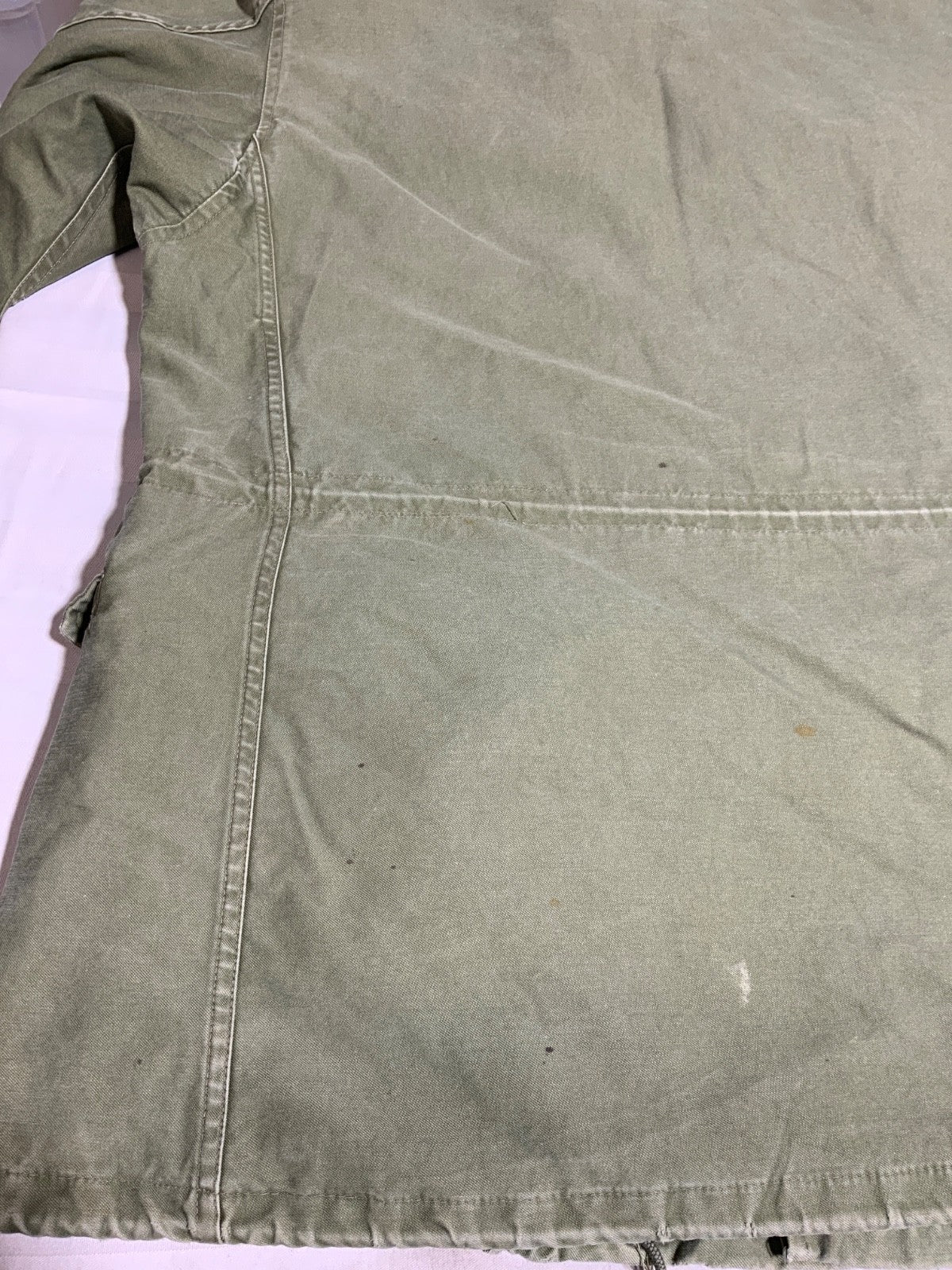 Vintage Us Army Og-107 Jacket Medium Green Full Zip Vietnam Era 60s 70s