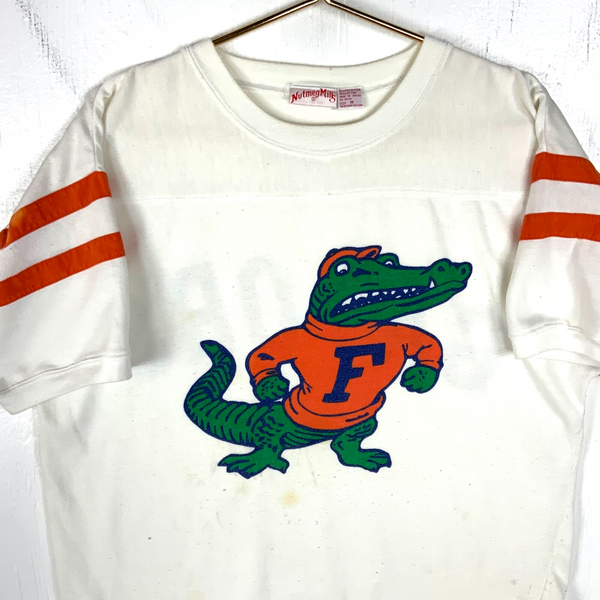 Vintage Florida Gators Jersey Medium Nutmeg White Ncaa 80s