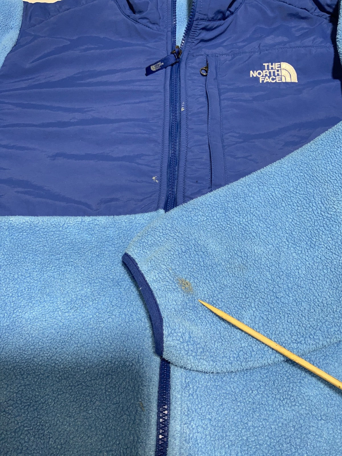 The North Face Denali Fleece Sweater Jacket XL Blue Full Zip Polartec Recycled
