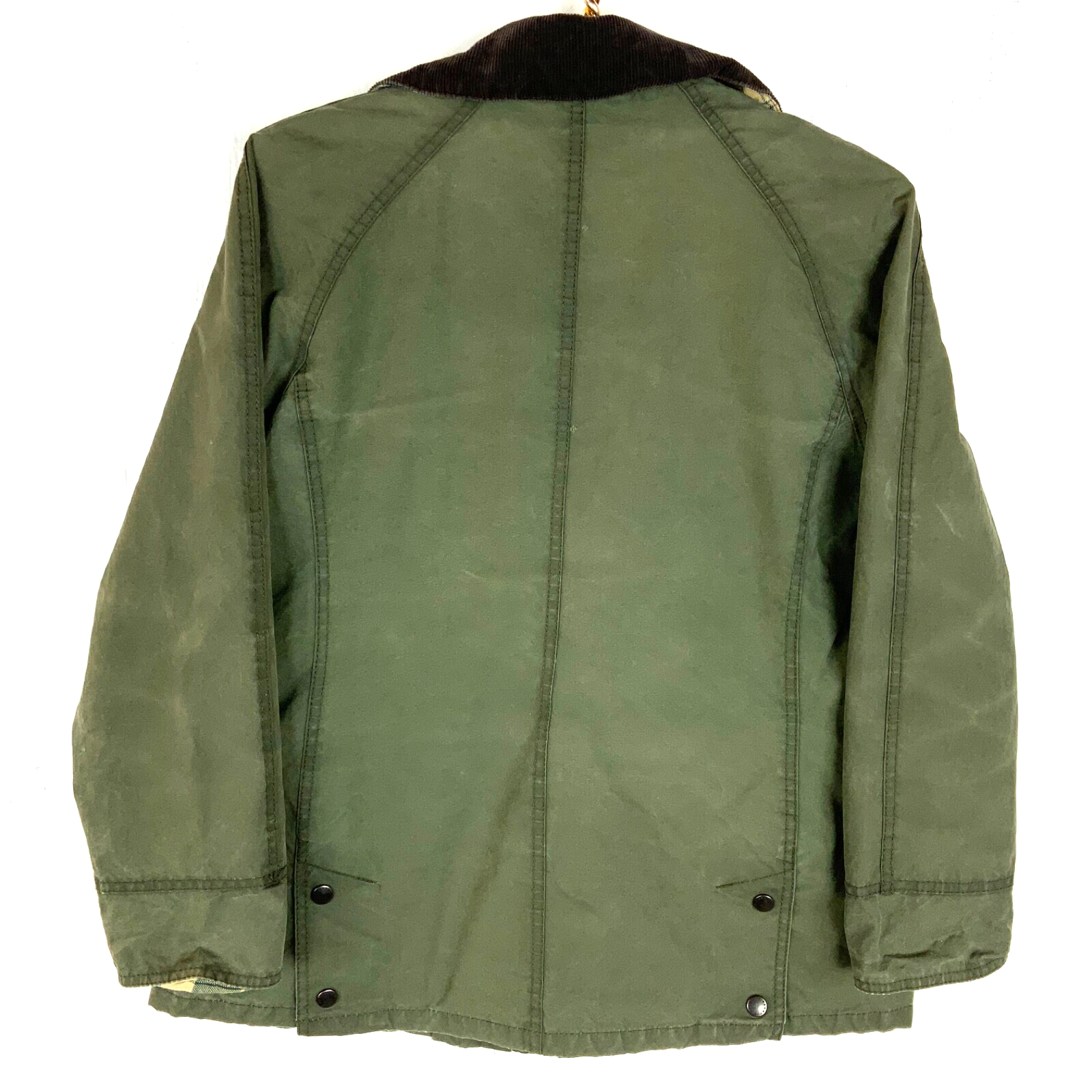 Barbour Women’s Tartan Jacket Size Small Green Full Zip Lined