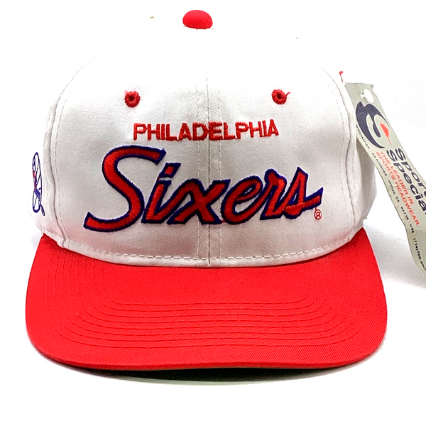 Vintage Philadelphia 76ers Sports Specialties Double Line Script Hat Cap Nba