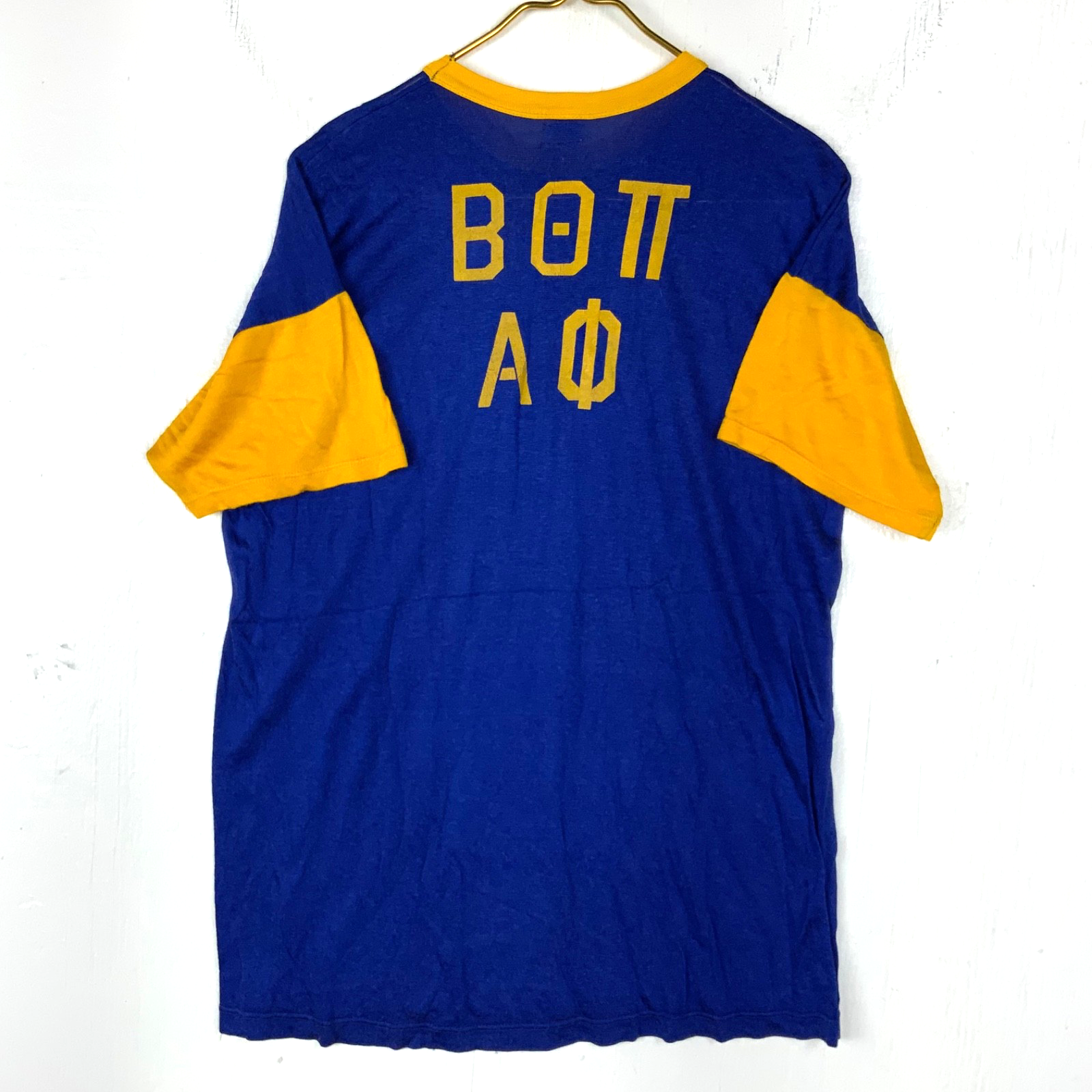 Vintage 1960s Fraternity Jersey T-Shirt Large Beta Theta Pi Alpha Phi Little 500