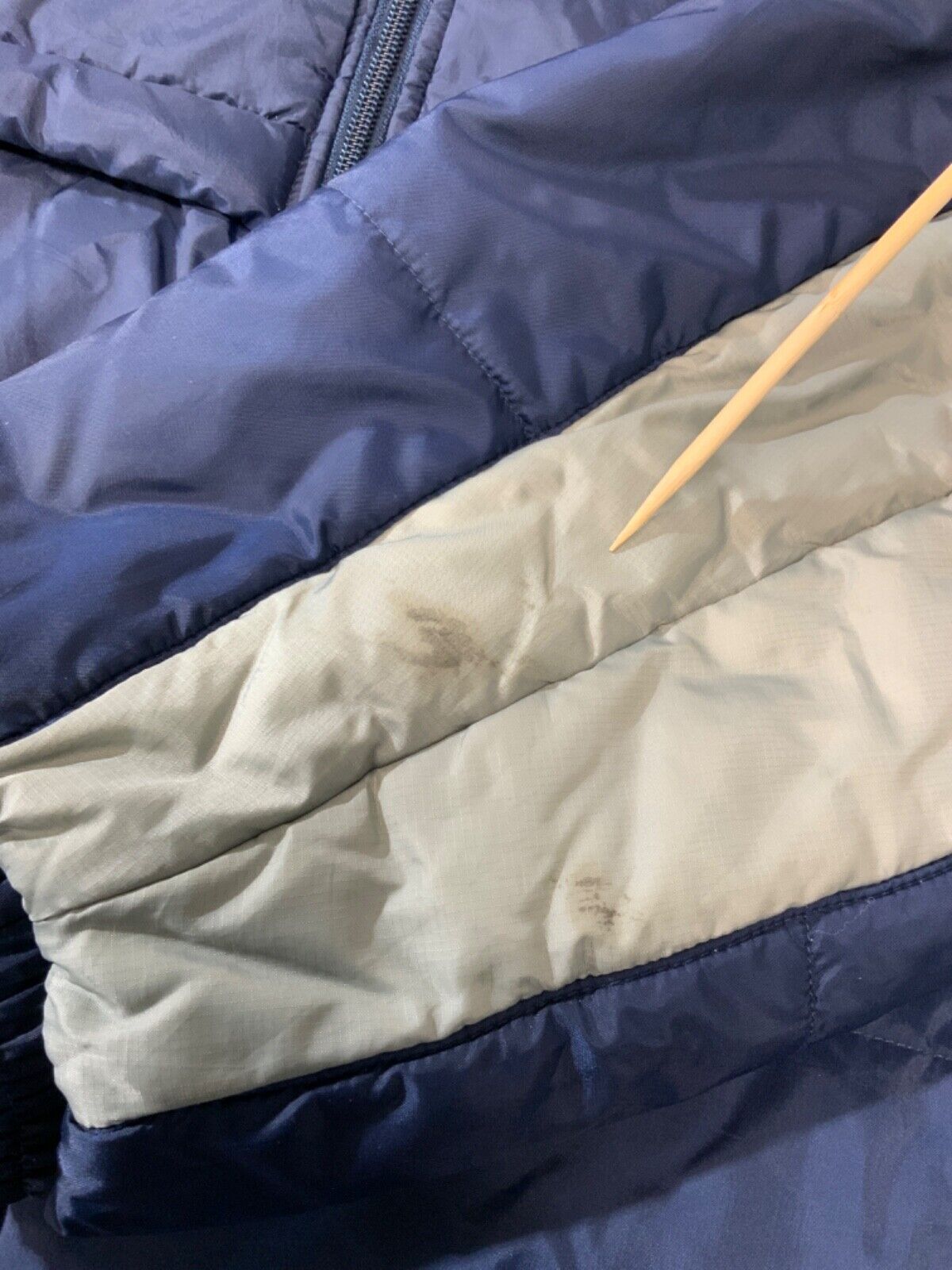 Vintage Nike Puffer Jacket Large Blue Reversible 90s