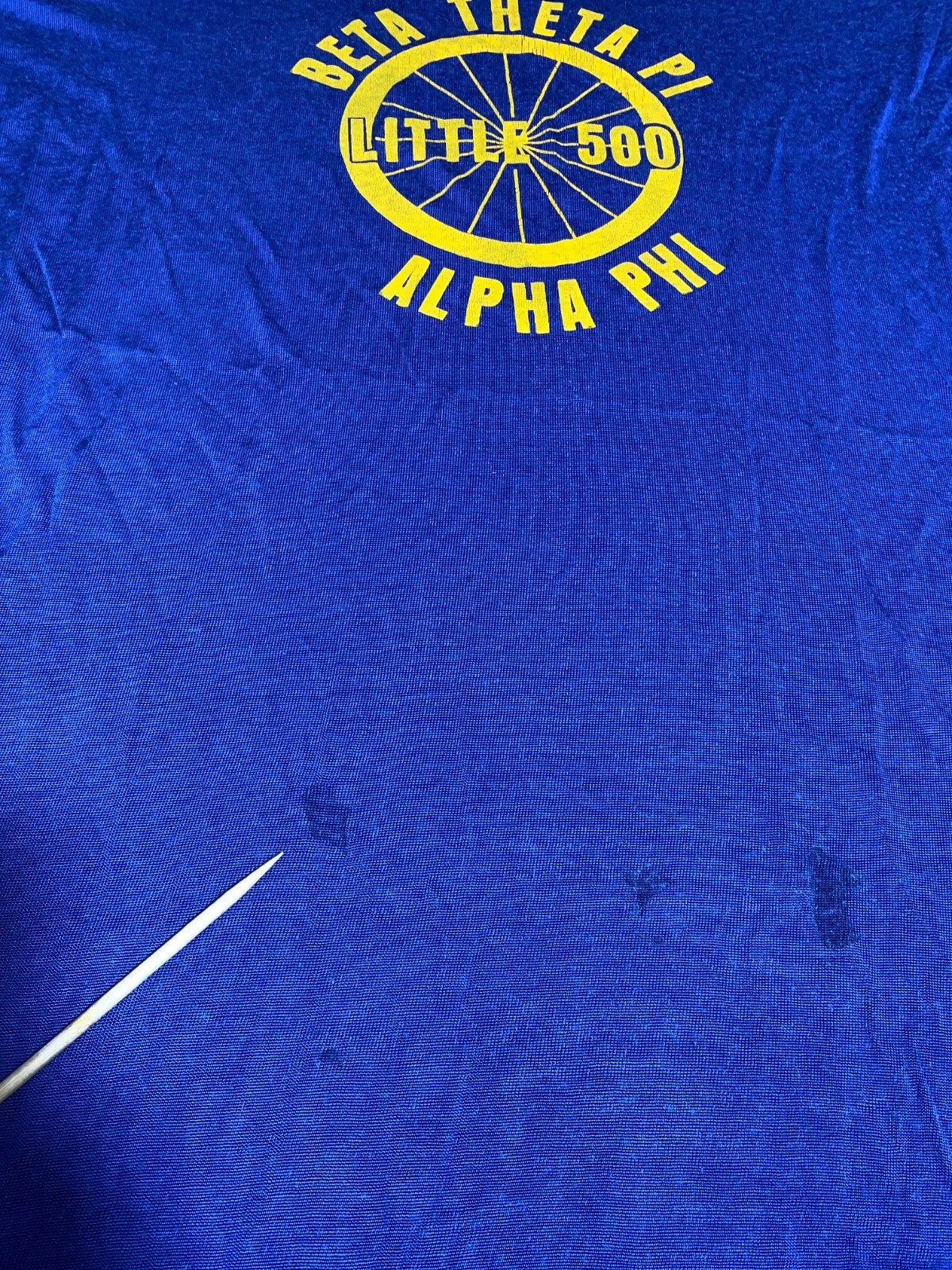 Vintage 1960s Fraternity Jersey T-Shirt Large Beta Theta Pi Alpha Phi Little 500