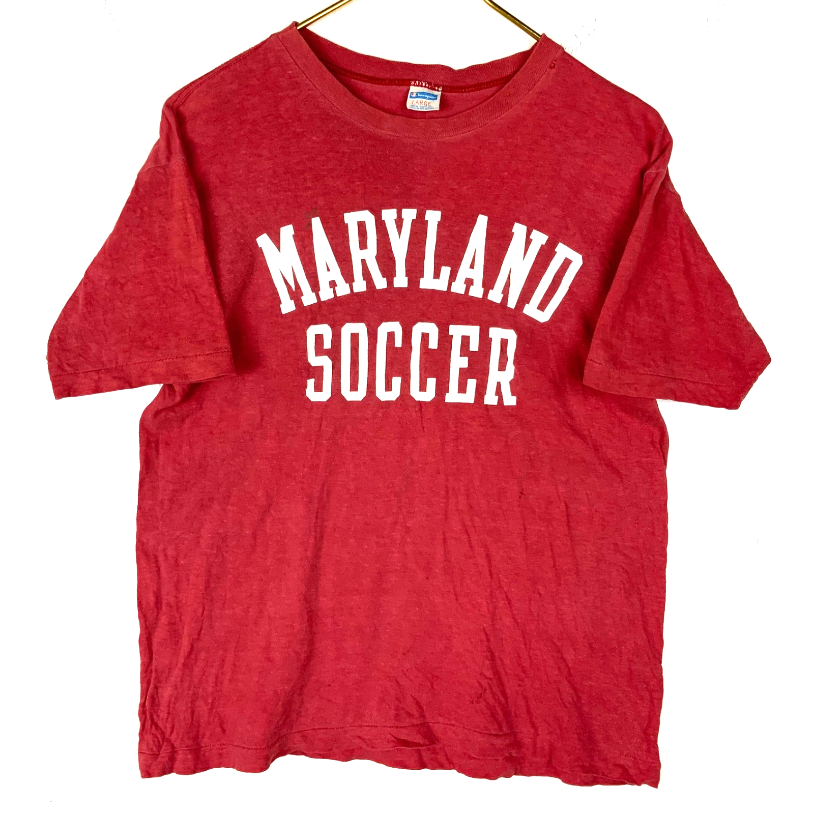 Vintage Maryland Terrapins Champion T-Shirt Large Red Made Usa Ncaa Football 70s