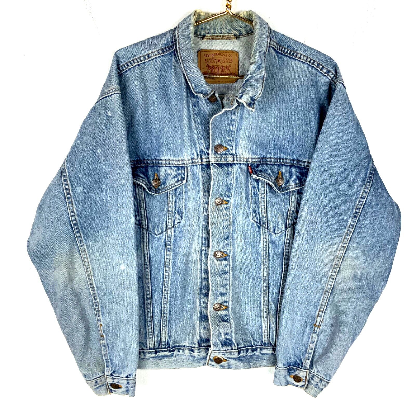 Vintage Levi’s Denim Jean Jacket Large Blue Light Wash 90s