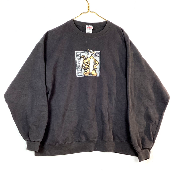 Vintage Tiger Sweatshirt Crewneck Size 2XL Brown The Disney Store