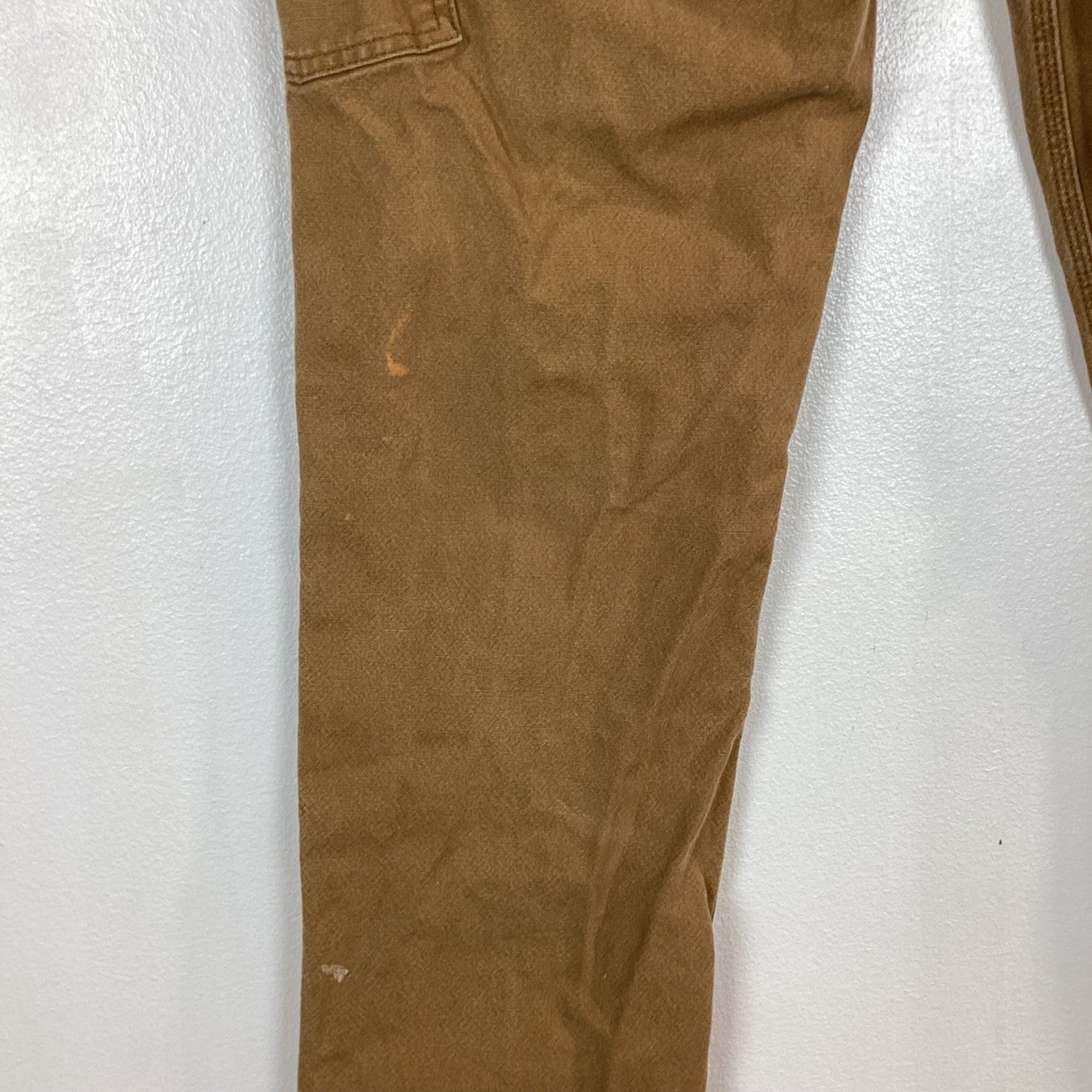 Carhartt Double Knee Dungaree Canvas Workwear Pants Size 32x36 Brown