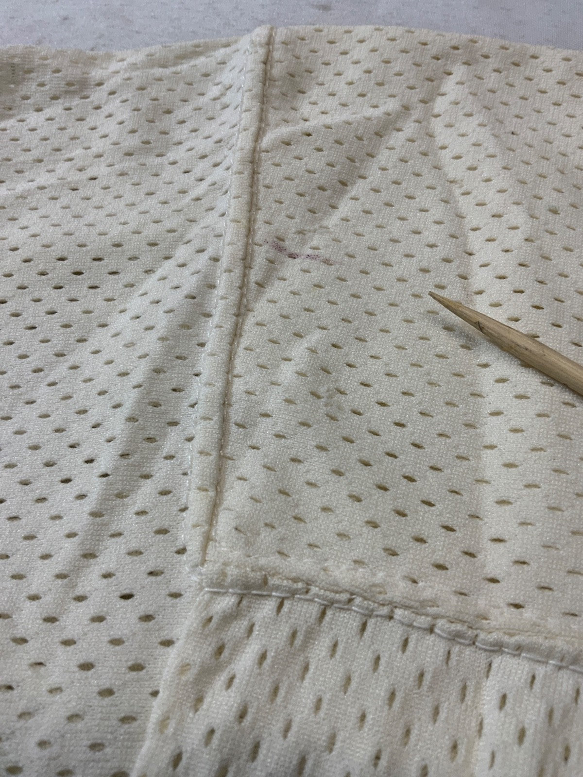 Vintage 1980s Football Jersey Small #34 White Made In Usa Mesh