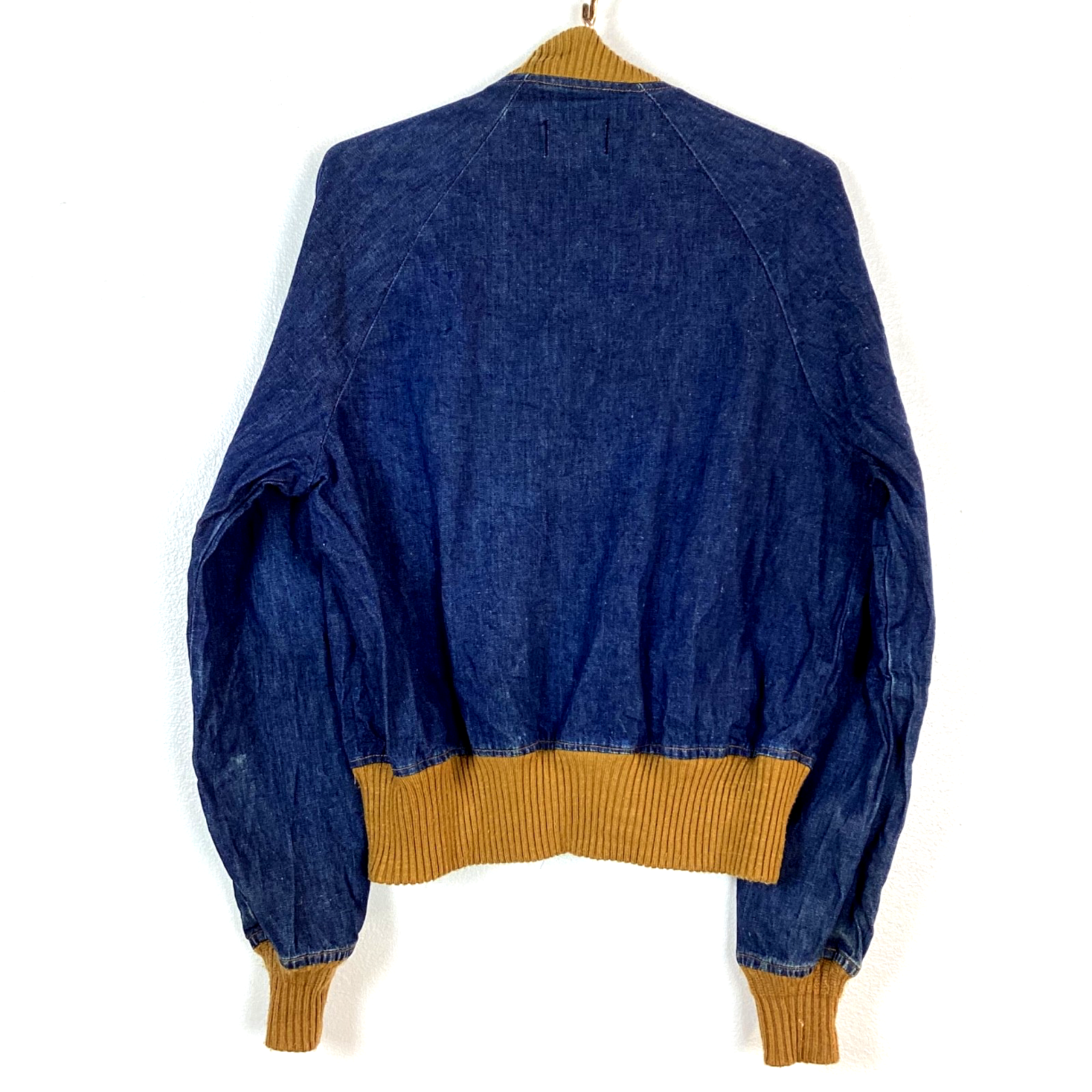 Vintage Levi's Fresh Produce 1970s Denim Bomber Jean Jacket Size Medium Blue