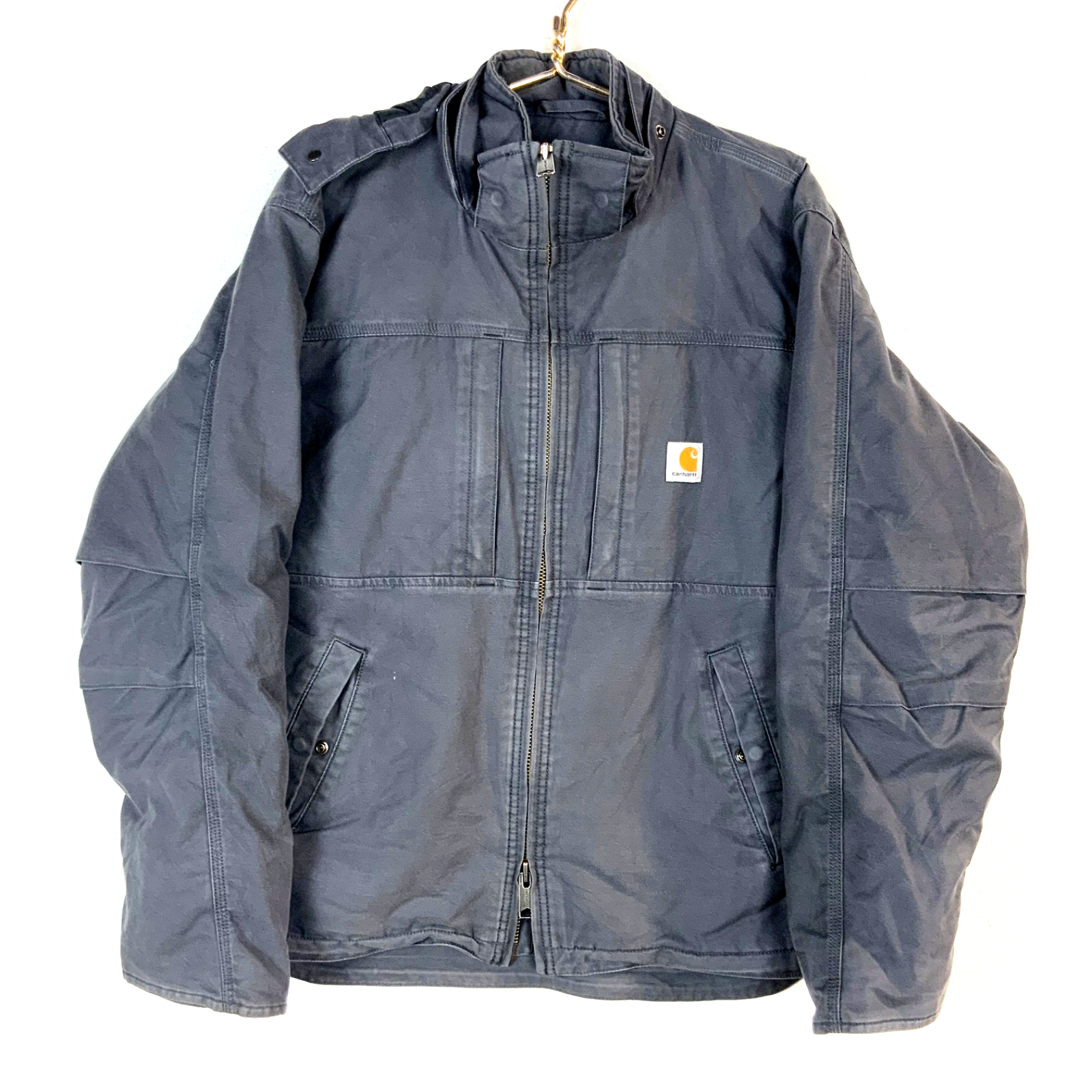 Carhartt Full Swing Quick Duck Jacket Large Gray Full Zip Workwear