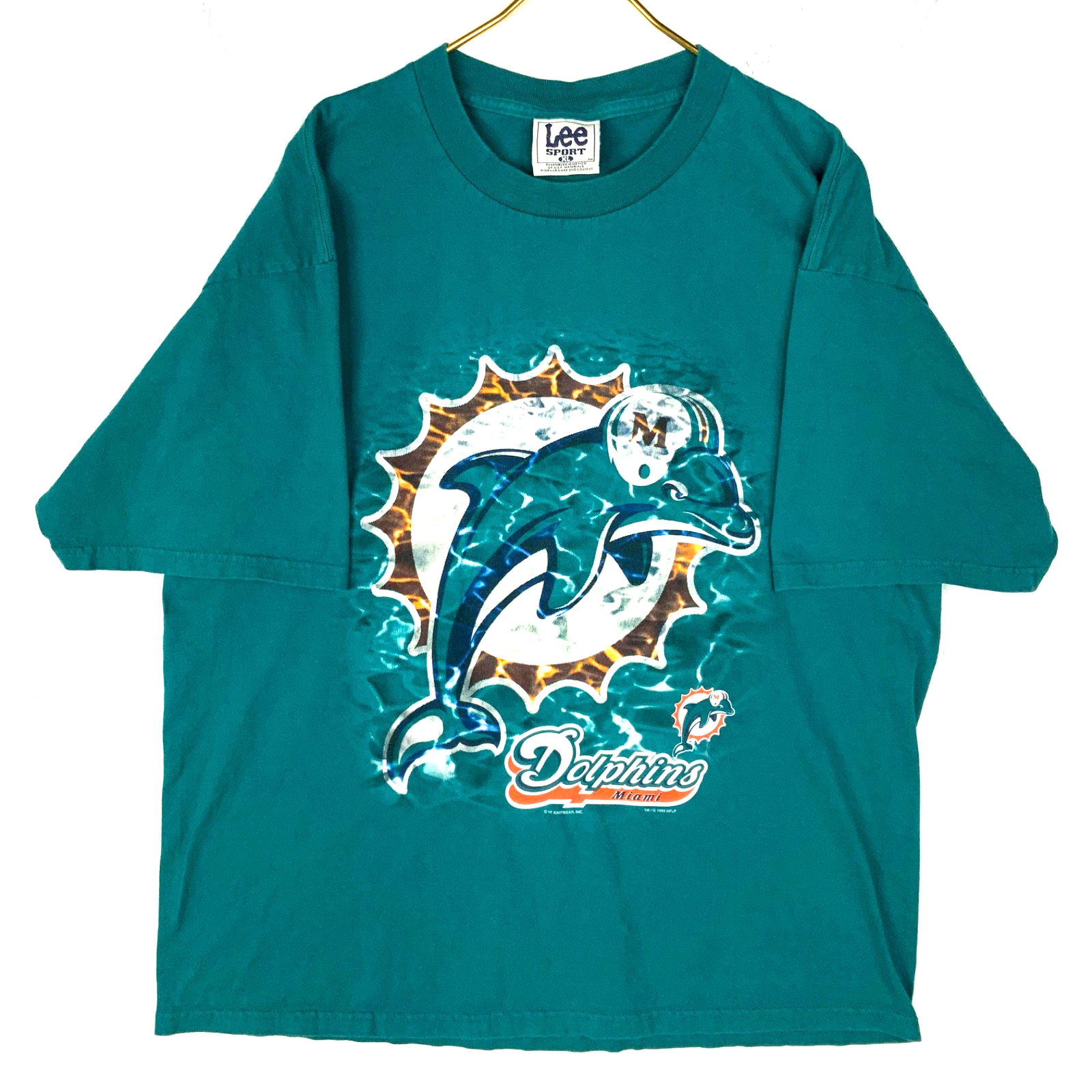 Vintage Miami Dolphins T-Shirt XL Green Nutmeg 1999 Nfl Football 90s