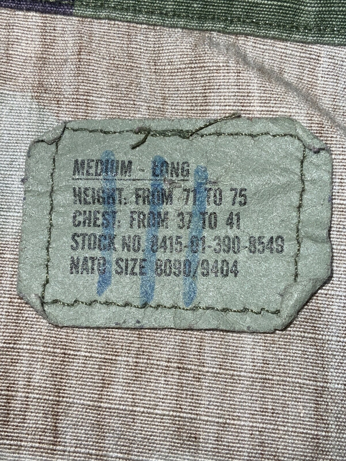 Vintage Us Army Hot Weather Coat Medium Long Woodland Camouflage Button Up 1996
