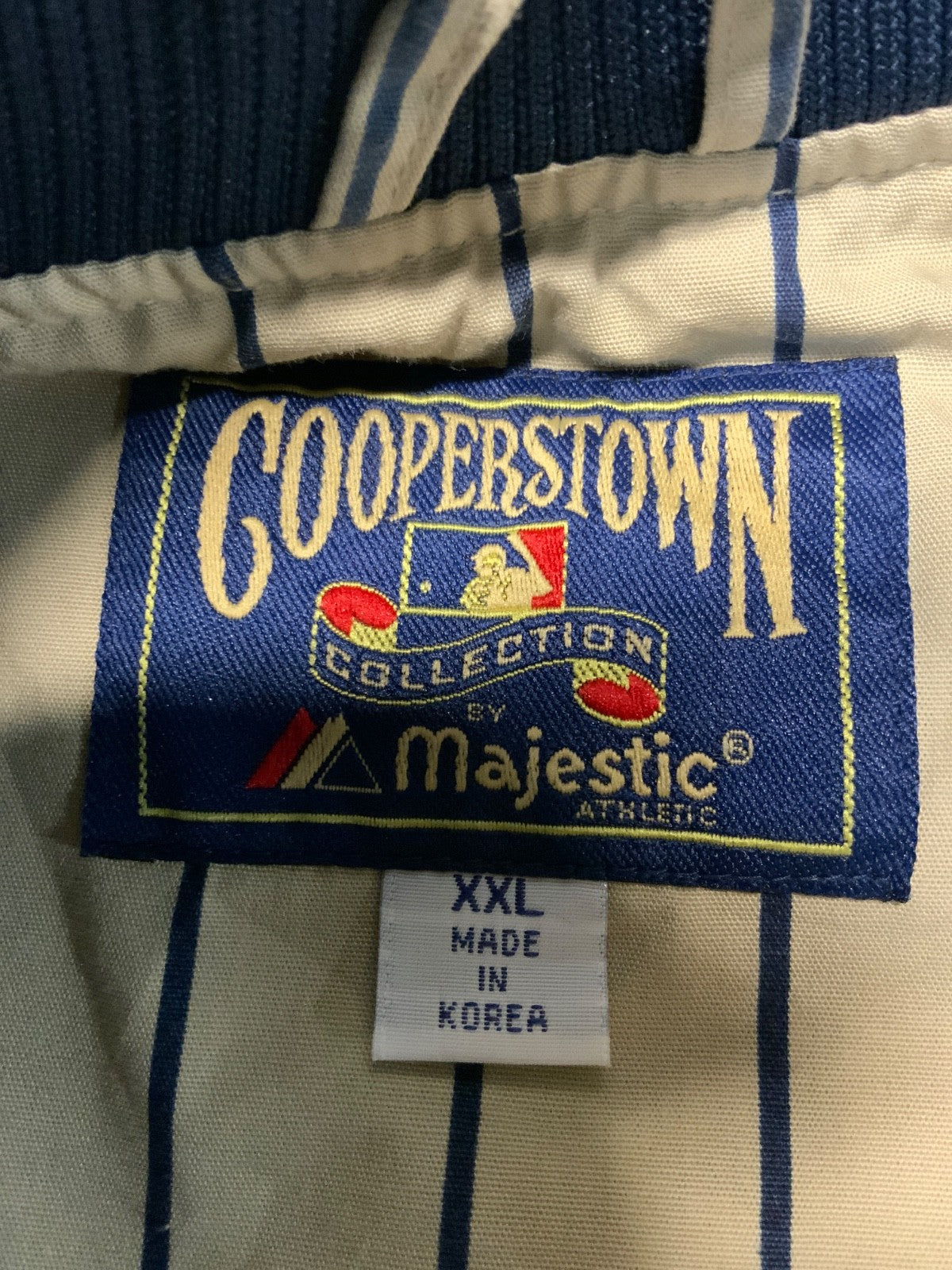 Vintage Cleveland Indians Majestic Jacket 2XL Bomber Blue Mlb Snap Button