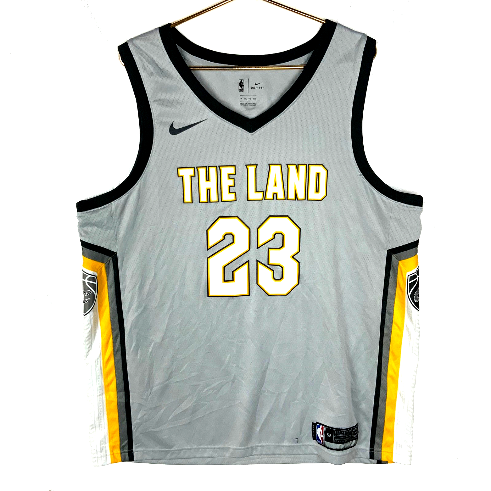 Cleveland Cavaliers Jersey 2XL Nike LeBron James Grey Nba The Land City Edition