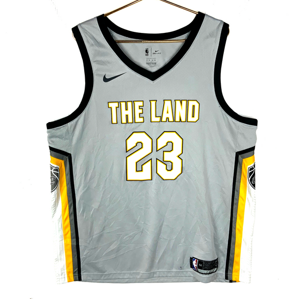 Cleveland Cavaliers Jersey 2XL Nike LeBron James Grey Nba The Land City Edition