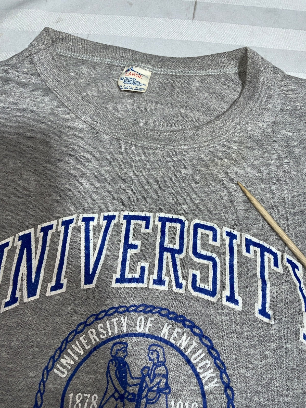 Vintage University Of Kentucky Champion T-Shirt Large Single Stitch Ncaa 80s
