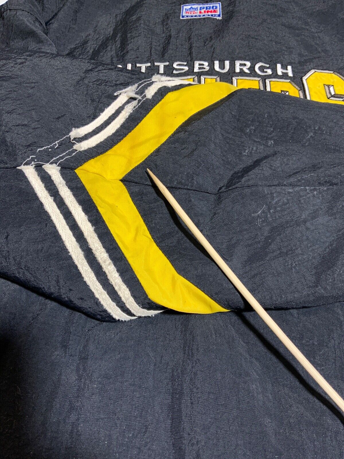 Vintage Pittsburgh Steelers Logo Athletic Puffer Jacket XL Hooded Full Zip 90s