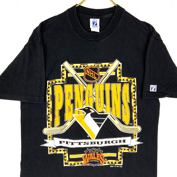 Vintage Pittsburgh Penguins Logo 7 T-Shirt Medium Single Stitch 1993 Nhl 90s