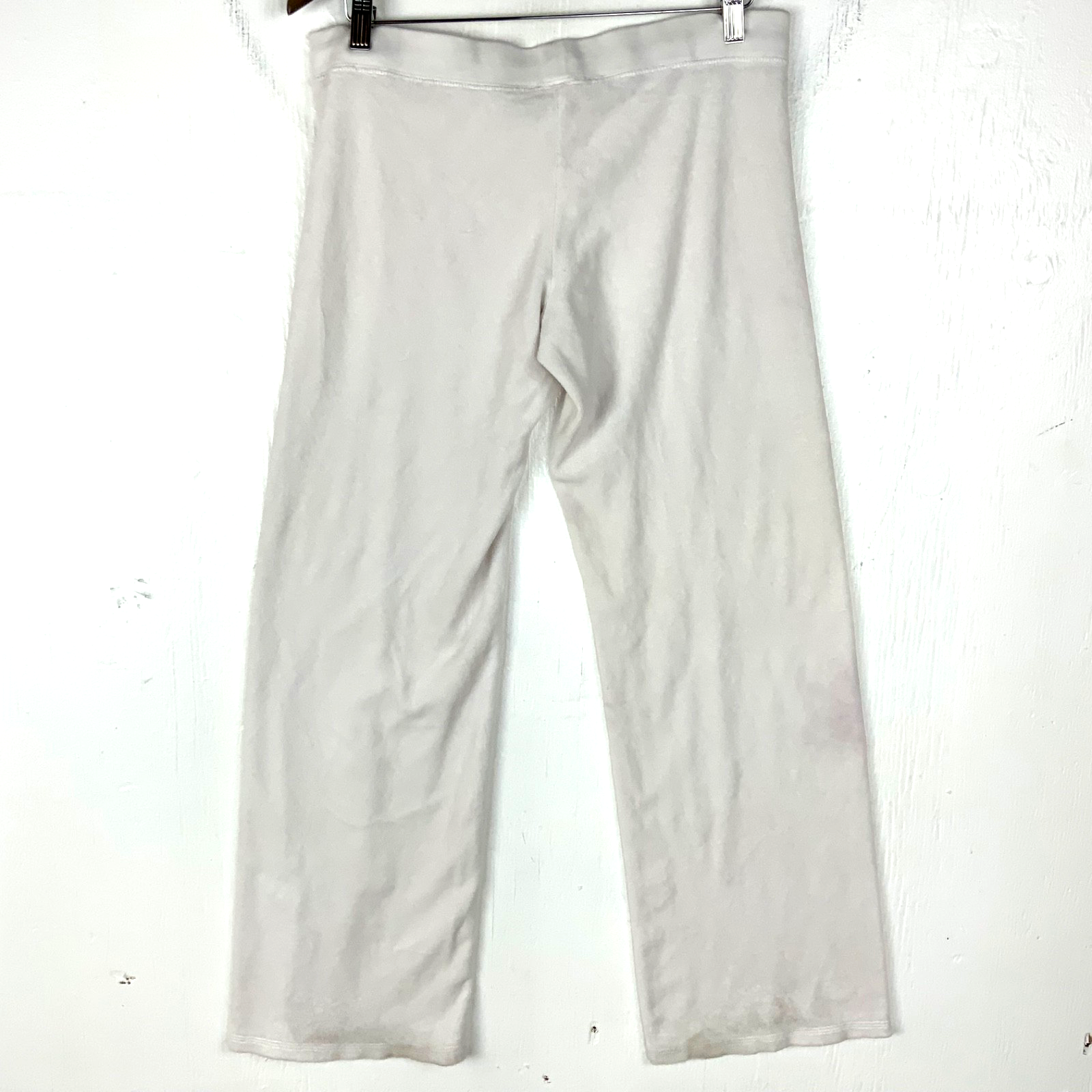 Vintage Juicy Couture Terry Cloth Women's Sweat Pants Medium White Y2k