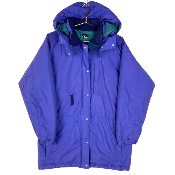 Vintage Patagonia Women's Ski Puffer Parka Jacket Size Medium Purple Full Zip