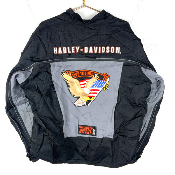 Harley Davidson Motorcycle Riding Jacket XL Black Full Zip Insulated