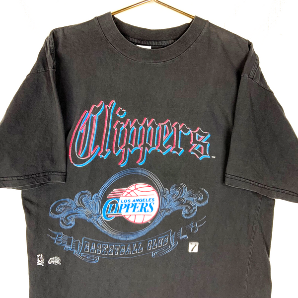 Vintage Los Angeles Clippers Logo 7 T-shirt Size XL Black Nba Basketball