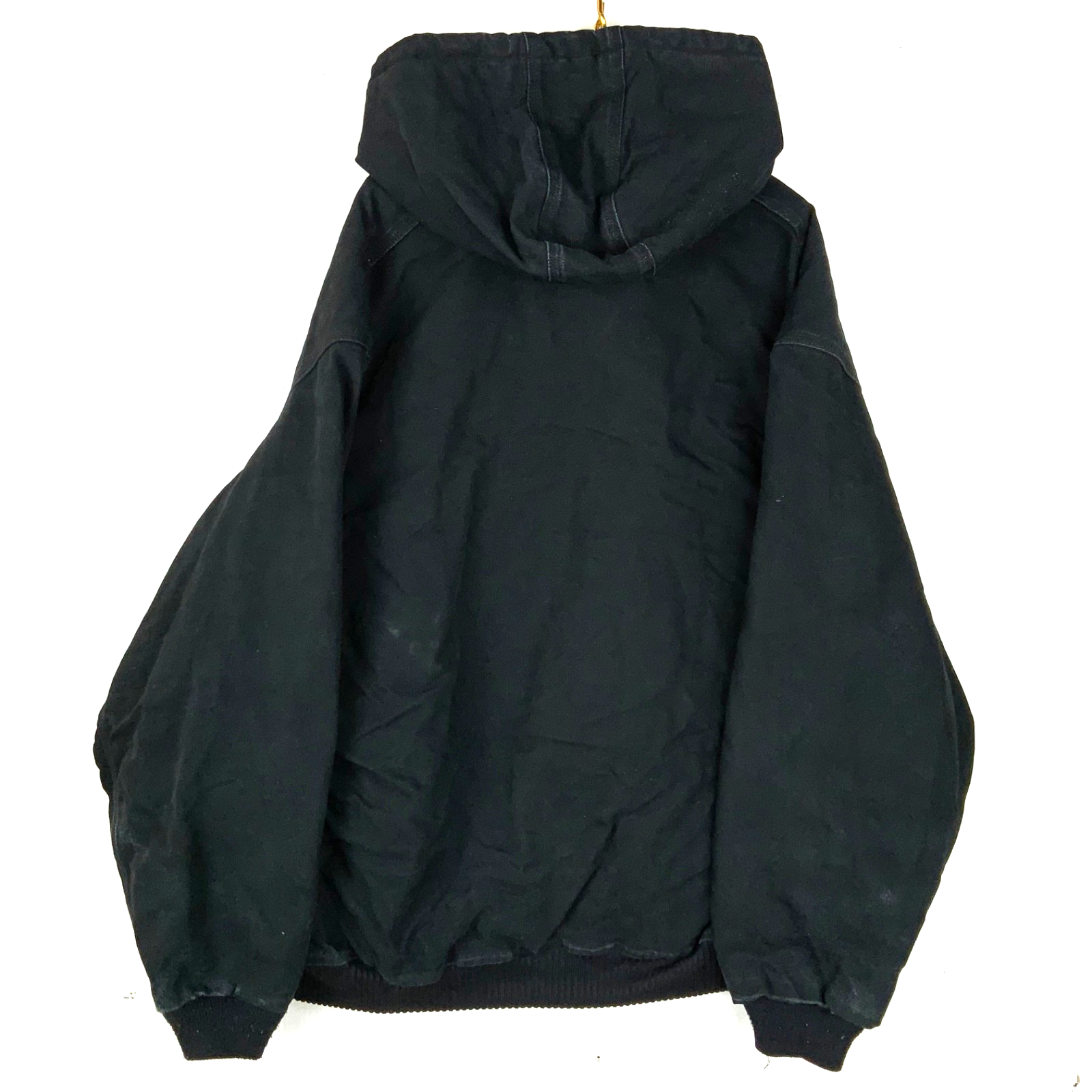 Vintage Carhartt Jacket 3XL Made Usa Hooded Full Zip Work Wear J140 BLK 90s