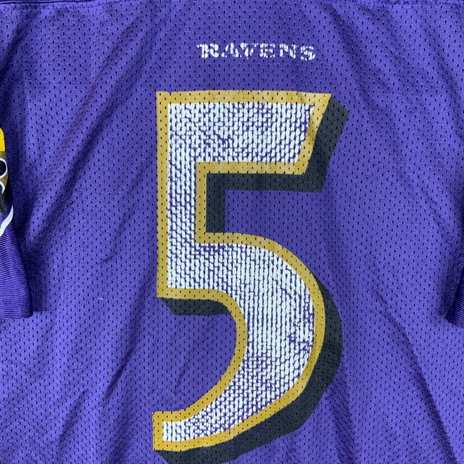Baltimore Ravens Jersey Large Reebok Joe Flacco Purple Nfl