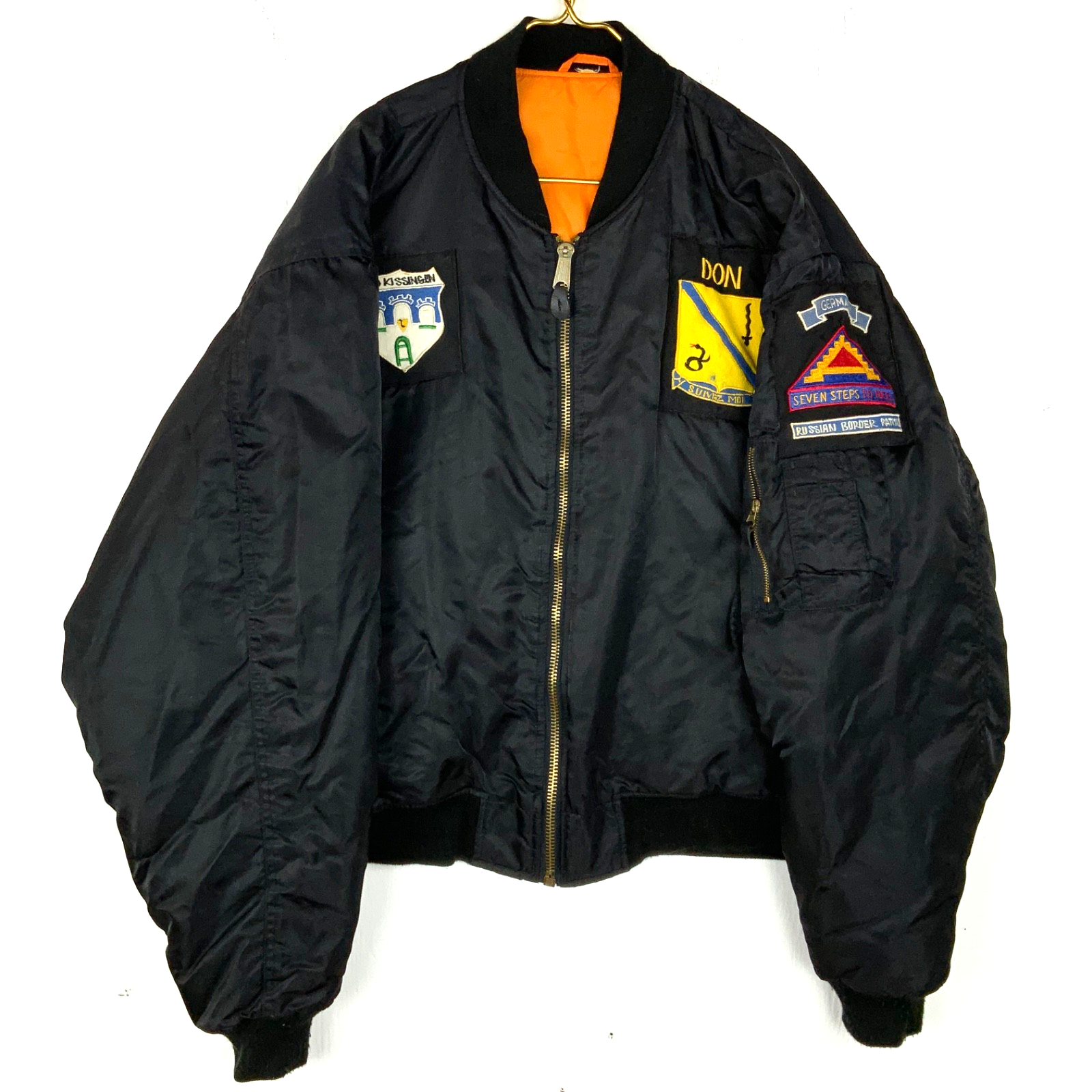 Vintage Usaf MA-1 Flyers Bomber Jacket 4XL Full Zip Reversible Bad Kissingen
