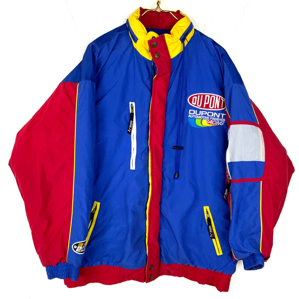 Vintage Nascar Racing Chase Jacket Large Blue Puffer Bomber Full Zip Jeff Gordon