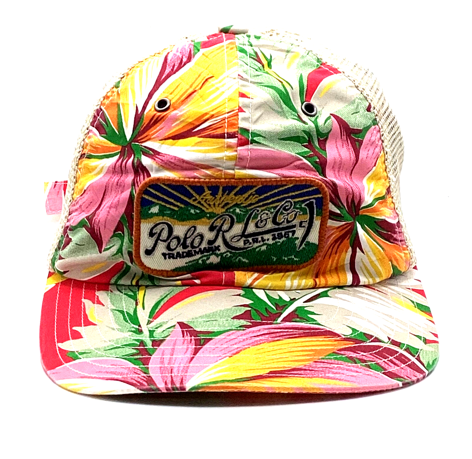 Polo Ralph Lauren Floral Mesh Hat Cap Adjustable Hawaiian