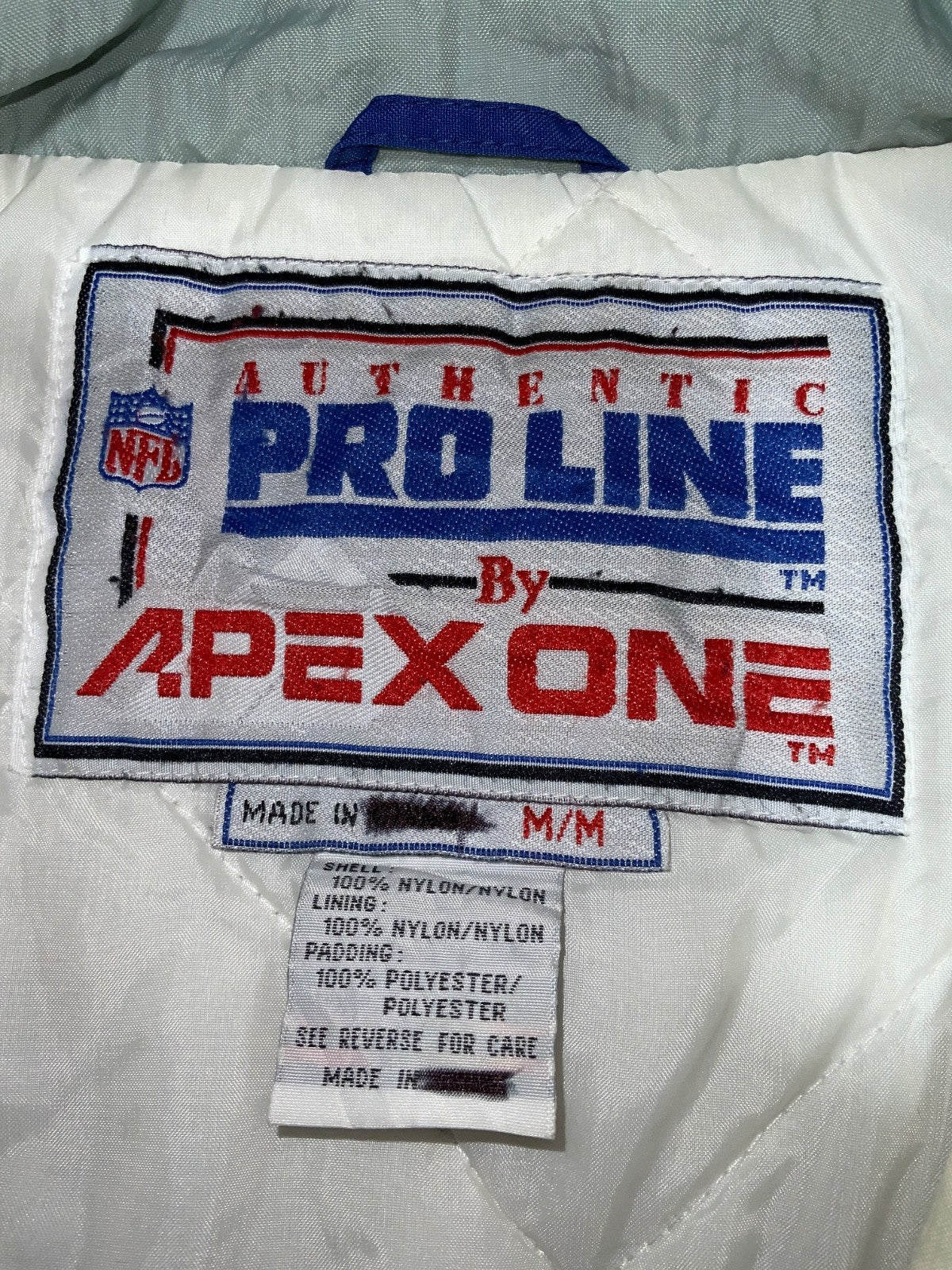 Vintage Dallas Cowboys Apex One Jacket Medium Full Zip Puffer Nfl Pro Line