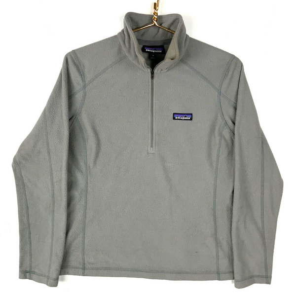 Patagonia Micro D Fleece Sweater Jacket Women's Size Medium Gray Half Zip