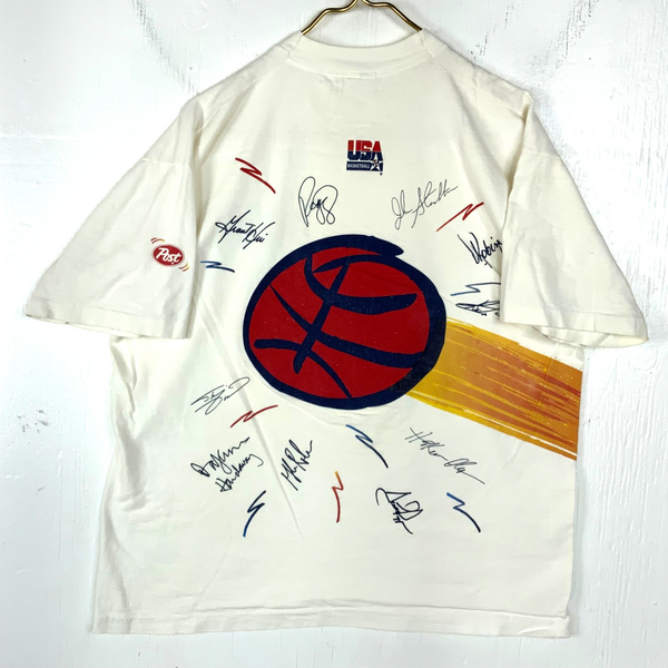 Vintage Usa Basketball Dream Team T-Shirt XL White Single Stitch Olympics 1990s