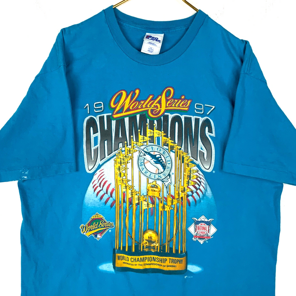 Vintage Florida Marlins Pro Player T-Shirt XL Single Stitch Mlb 1997 Champs 90s