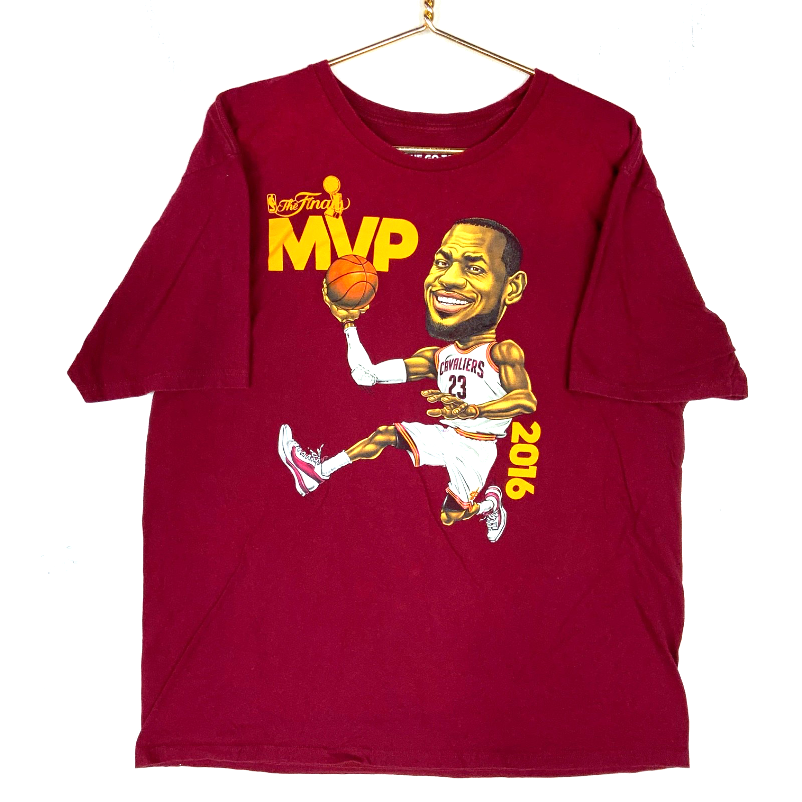 Lebron James Caricature Cleveland Cavaliers Adidas T-Shirt XL Nba Finals Mvp